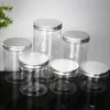 30 40 50 60 80ml Plastic Jars Transparent PET Storage Cans Boxes Round Bottle with Plastic/Aluminum Lids Food Canisters