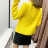 Za Blazer Suit Kurtka Office Damskie Garnitury Wiosna Moda Proste V-Neck Chic Blue Yellow Youth Suit 211019