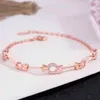 Роскошные женские 925 стерлингового серебра стерлингового серебра BOUTIVE BOUT BRASETEL ROSE GOLD CHEAND 19CM CHARM THEEWORKURY Подарок Bracciali Gioielli