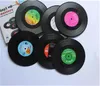 6pcs/set Home Table Cup Mat Creative Decor Coffee Drink Placemat Spinning Retro Vinyl CD Record Drinks Coasters