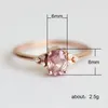 Edelsteen ring cluster cubic zirkoon rose gouden vrouwen ringen aangrijping bruiloft sieraden cadeau