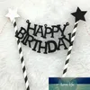 Yoriwoo عيد ميلاد سعيد كعكة توبر العلم راية كب كيك القبعات 1st حزب عيد ديكورات الاطفال استحمام الطفل تزيين الكعكة 1