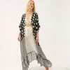 Bohemian Striped Cover-ups Sexy Summer Beach Dress Tunic Women wear Swimsuit Cover Up Bikini Wrap Sarongs #Q980 210420