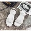 Sandalet Kadınlar 2022 Yaz Deri Kalın Tabanlı Rahat Tasarımcı Ayakkabı Flats Sandalias Mujer Kadın de Verano Platformu