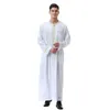 Ethnic Clothing Morocco Turkey Muslim Islamic Men Thobe Print Zipper Kimono Long Robe Saudi Wear Abaya Caftan Islam Dubai Arab Dre175a