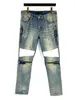 Arrivée 2022ss Hommes jeans Mode Haute Qualité Confortable Hommes Casual Slim-jambe Genou Zipper Long Pantalon Moto Biker Pantalon Si2276