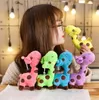 Cartoon Dieren Giraffe Knuffel Speelgoed Doll Crystal Super Zachte Korte Knippers Kleur Polka Dot Deer Dolls Kinderdag Verjaardagscadeau