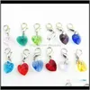 Charms Whole Salewholesale 12 mois Crystal Birthstone Floating Dangle Charm For Diy Sier Homard Fermoir Pendentif 120Pcs / Lot Sjfdv Enbqk