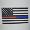 DHL 3x5FTS 90x150cm Wraps United States of American Fire Fighter Thin Red Line Flag Blue Grey Scarves