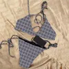 Moda Bayan Mayo Seksi Kızlar Mayo Tekstil Yaz Mayo Plaj Bikini Seti Mektup Desen Kadın Bodysuit Yüzmek Giyim