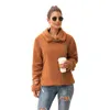 Women's Jackets Women Casual Fleece Coats Autumn 2022 Female Long Sleeve Turn-down Neck Soft Warm Plush Coat Winter Ladies Green Jacket