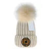 Mannen Dames Winter Beanie Warme Kabel Gebreide Muts Stijl Stretch Trendy Geribbelde Dikke Cap Echte Wol Bal Caps1876861