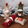 Kerstdecoraties Santa Claus Wijnfles Cover Linnen Tassen Sneeuwpop Ornamenten Home Party Tafel Decoraties Geschenken 5015 Q2