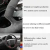 Car Steering Wheel Cover Hand-stitched Black Suede For Audi A2 8Z A3 8L Sportback A4 B6 Avant A6 C5 A8 D2 TT 8N S3 S4 RS 4 RS