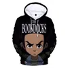 Erkek Hoodies Tişörtü Boondocks Hoodie Büyük Boy Gevşek 3D Kazak Erkek/Kadın Rahat Uzun Kollu Elbise Harajuku Streetwear