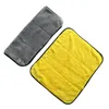 1pc auto reinigingsdoeken auto washandje drogende doek polijsten Duster 45 x 38cm (geel en grijs) spons