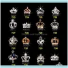 Nail Salon Health & Beautynail Art Decorations 10Pcs Golden Crown Alloy Jewelry Charms Crystal Polish Manicure Craft Germs 3D Rhinestones Ae