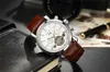 Skeleton Tourbillon Mechanische Uhr Automatische Männer Klassische Silber Gold Leder Armbanduhren Reloj Hombre Armbanduhren
