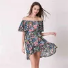 vestidos de verano vestido de verano mujeres sexy slash cuello estampado floral gasa elegantes 3825 50 210506