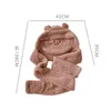 Beanie/Skull Caps Cute Bear Ear Hat Scarf Mask Fashion Winter Women Novelty Beanies Casual Female Plush Neck Plus Cashmere Cap Delm22