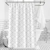 Rideaux de douche rectangulaire treillis Cube impression rideau étanche pour El salle de bain crochets gratuits