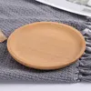 Banque de plats en bois Palettes Plates rondes carrées Cuisine Eco-respectueuse du bois Palette Vaisselle de la vaisselle Snack Gâteau Porte-galets Terrasse Houseware Tool BH4493 XU