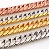 Top Quality 7-40" Customed Size Heavy 316L Stainless Steel Silver/Gold/Rose Gold Color Curb Cuban Chain Mens Necklace&Bracelet Chains