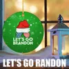 Acryl Kerstmis Xmas Tree Ornament FJB Let's Go Brandon Anti Joe Biden Funny Card Home Party Decoratie Opknoping Amerikaanse vlag Print Trump 2024 Politieke Props G80MI9B