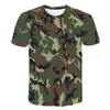 Vêtements de camouflage rouge gris vert 3d T-shirt imprimé hommes et femmes T-shirt à manches courtes mode T-shirt respirant taille s-6xl Y0809