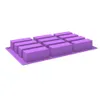 Baking Moulds 12 Cavity Silicone Mold Cupcake Baking Pan Rectangle Energy Bars Maker Caramel Muffin Brownie Soap Mould XBJK2202