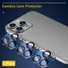 حامي شاشة الكاميرا الزجاجية ثلاثية الأبعاد من أجل iPhone 15 14 13 Pro Max 12 Mini 11 Smart Premium Premium Cameras Films Lens With Box Package Box