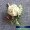 8 color Artificial Rose Flowers Buttonhole Boutonniere Groom Groomsman Best Man Wedding Accessories Prom Party Suit Decoration