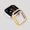 Estuches para relojes de diamantes Cubierta de PC de cristal ostentoso de lujo para Apple Series 7 6 5 4 3 2 1 Estuche 44 mm 40 mm 42 mm 38 mm 41 mm 45 mm Banda