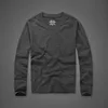 arrival Long Sleeve men t shirt solid color cotton undershirt blank underwear O neck 210726
