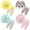 Baby Kids pijamas Define algodão de manga comprida tshirt + calça cartoon menina roupas outono 2 pcs sleepwear terno pejama calças 1803 z2