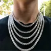 2021 12MM Miami Cuban Link Chain Collana Braccialetti da tennis Set per uomo Bling Hip Hop ghiacciato diamante Oro argento catene rapper Gioielli di lusso da donna