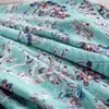 Imprimir Calças Florais para Mulheres Elásticas Cintura Alta Comprimento Completo Casual Lace Lace Up Wide Leg Calças Feminino 210521