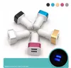 Universal 12V 3 Dual USB Port Travel Car Charger Adapter för iPhone Samsung Smart Mobiltelefon med Retail Box