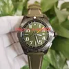 Perfect quality Wristwatches V323952A1L1X1 45mm ArmyGreen Sapphire Alligator leather strap ETA Movement Mechanical Automatic Mens Watch Watches