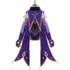 Hot Anime Game Genshin Impact Cosplay Mona Costume Girls Dames Halloween Carnival Party Sexy Dress Uniform Cosplay Wig Outfit Y0903