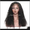 Peruvian Kinky Curly Front Human Unprocessed Deep Curl Glueless Full Wig With Baby 4Ekae Synthetic Pkiqh