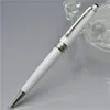 Luxury Classic 163 Vit Keramikmetall Ballpoint Roller Ball Pen med serienummer Toppkvalitetsbrev Kontorsverksamhet Leverantör Skriv smidiga presentpennor