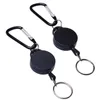 Retractable KeyRing Metal Wire Keychain Clip Pull Recoil Bag Recoil Anti Förlorad ID-korthållare Nyckelring Kedja Stålkabel G1019