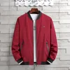 Men's Jackets Bomber Jacket Men Plus Size 7XL 8XL Windbreaker Jaket Black Male Red Loose Baseball Collar Autumn Coats Long Sleeve Outerwear