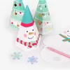 Christmas Decorations 5pcs Gift Kraft Paper Bag Apple Tower Candy Wedding Favors Box Package Birthday Party Decoration Bags Decor