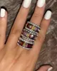 Luxury 925 SILVER ENGAGEMENT WEDDING BAND RING FINGER Multicolor SAPPHIRE RUBY PERIDOT KUNZITE TOPAZ Gemstone Rings for Women JEWELRY