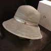 Vrouwen strand stro hoeden zilver garen zon bescherming vizieren cap outdoor reizen casual brede rand hoed