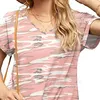 Kadın Tişörtleri Kadın Moda Tişört Kısa Kollu Twist Knot Kadınlar Yarık Top Tee Fil Giyim Kadınlar