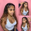 1B/30 Lace Front Human Hair Wigss Ombre Brown Curly 360Lace Frontal Wigs Peruvian 5x5Lace Closure Wig For Women Pre Plucked bleached knots full lacewigs