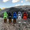 Smoking Acrylic Cap Glass bottle Snuff Snorter Dispenser Bullet Rocket Vial with Clear Bottoms Portable Pipe Accessory